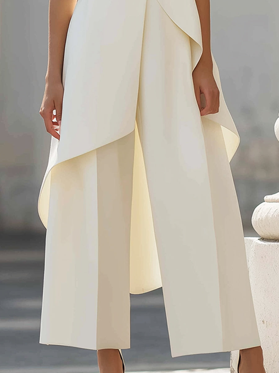 Martina™ | Sculpted High-Neck Wide-Leg Jumpsuit