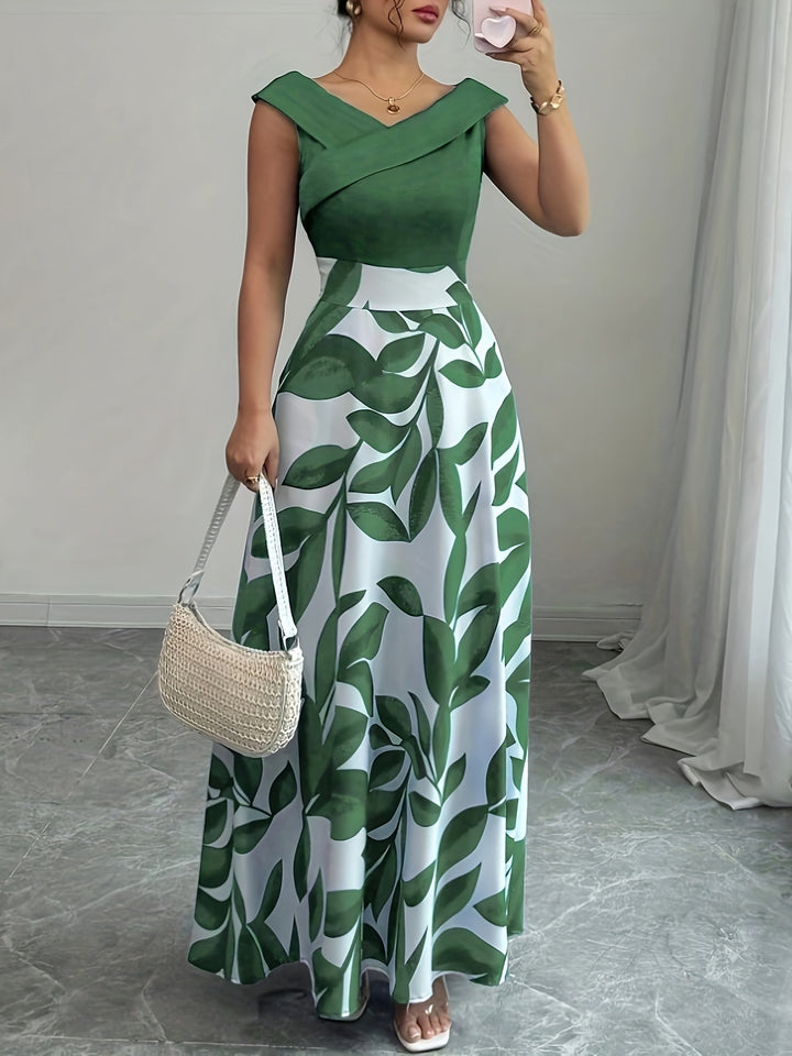 Celeste™ | Botanical A-Line Maxi Dress