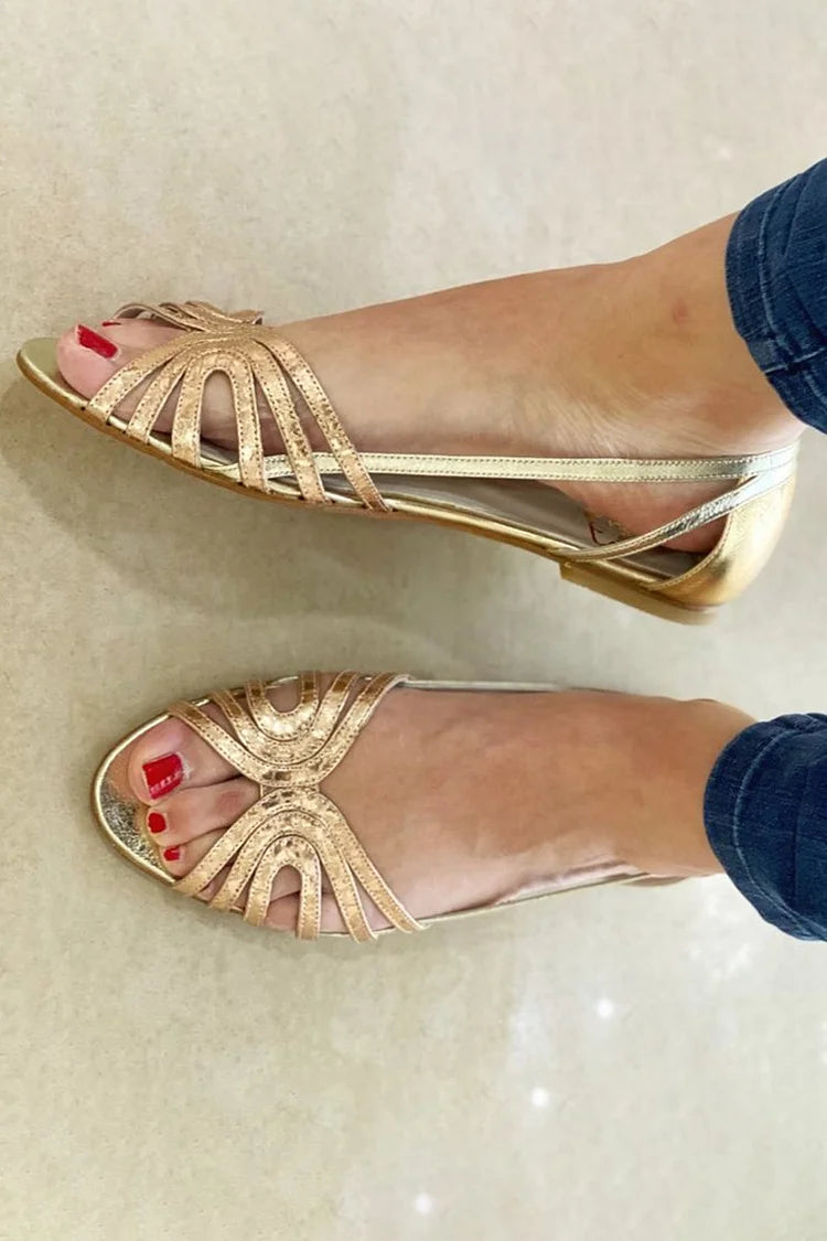 Eleonora | Summer Light Golden Sandals