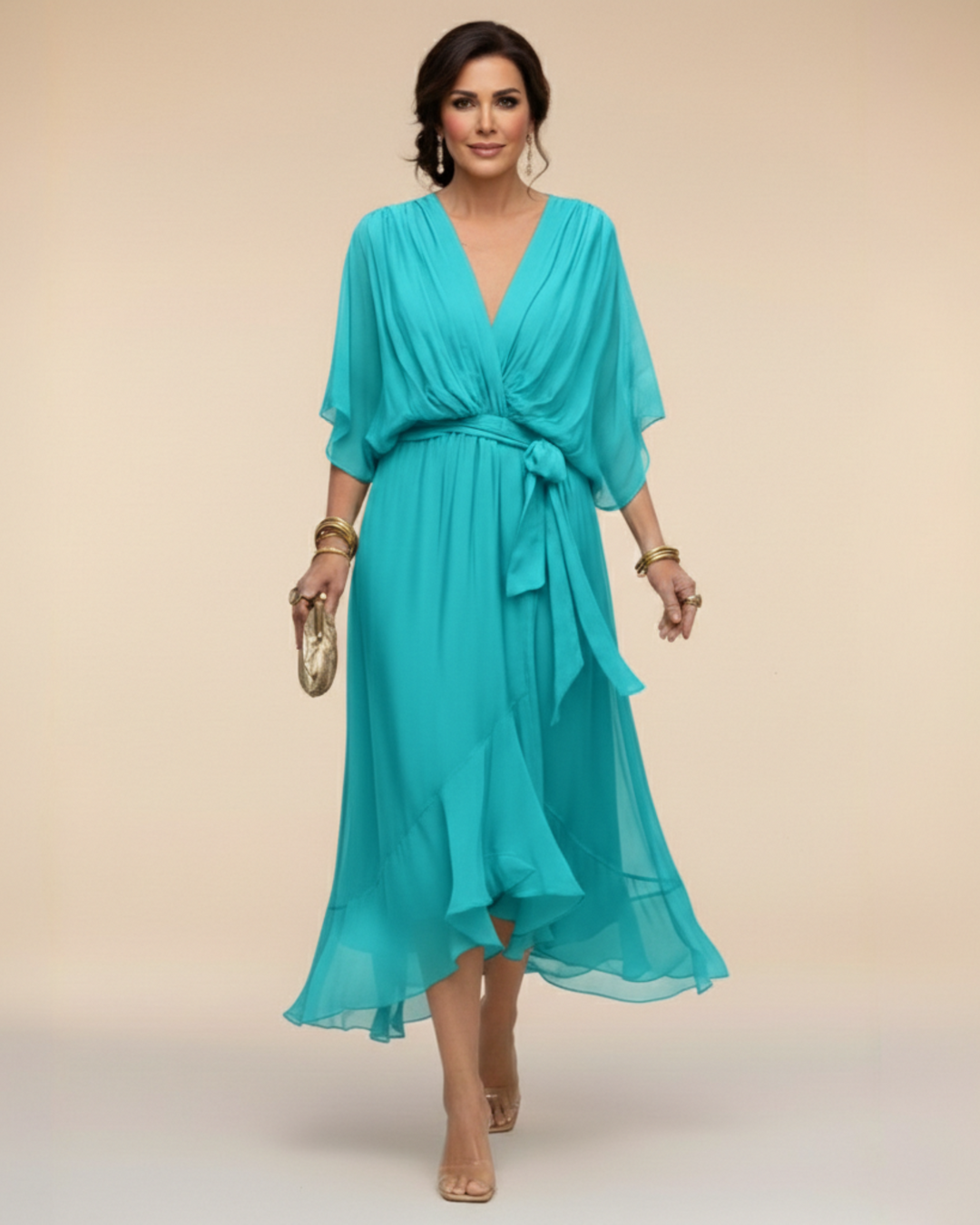 Juliette | V-Neck Chiffon Dress
