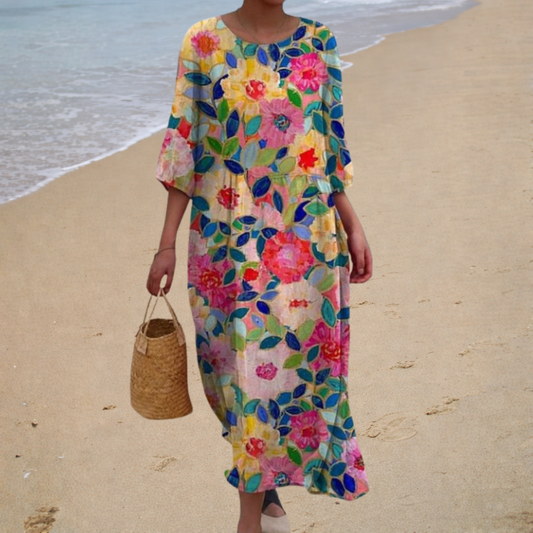Aurélie | Vibrant Floral Maxi Gown