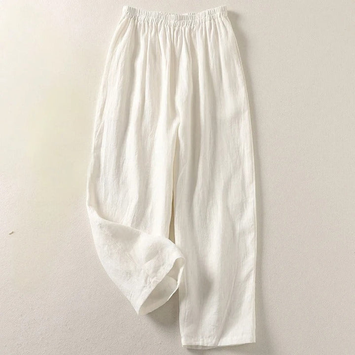 Amalia™ - Lightweight Cotton and Linen Blend Trousers