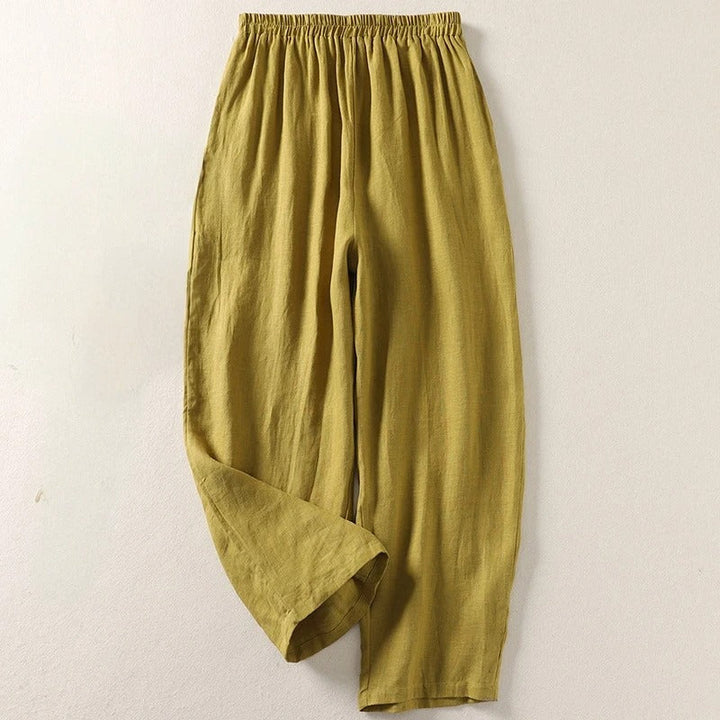 Amalia™ - Lightweight Cotton and Linen Blend Trousers