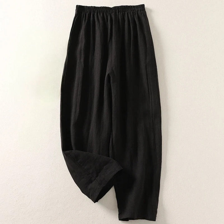 Amalia™ - Lightweight Cotton and Linen Blend Trousers