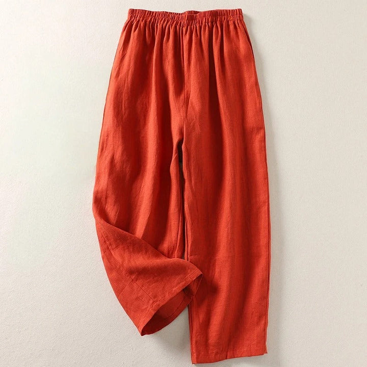 Amalia™ - Lightweight Cotton and Linen Blend Trousers