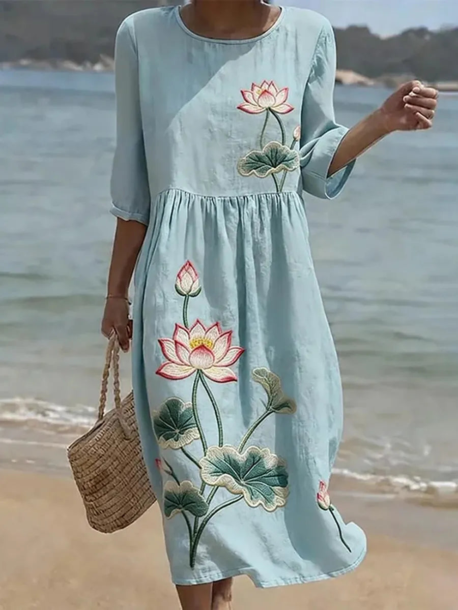 Blooming Floral Pattern Dress