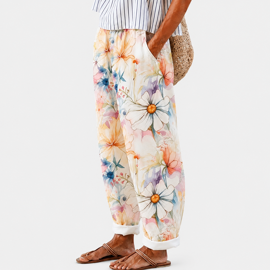 Soft Pastel Floral Lounge Pants