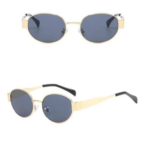 Luxury Oval Metal Frame Sunglasses