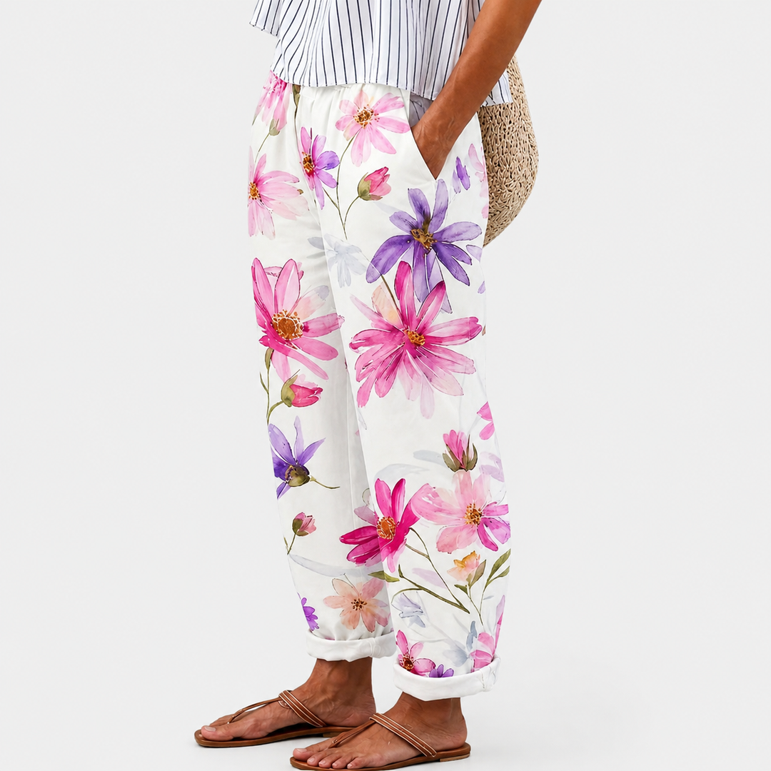 Cozy Floral Garden Trousers