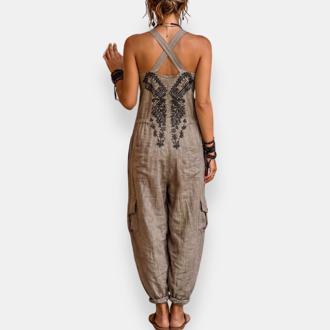 María Isabel | Bohemian Embroidered Jumpsuit