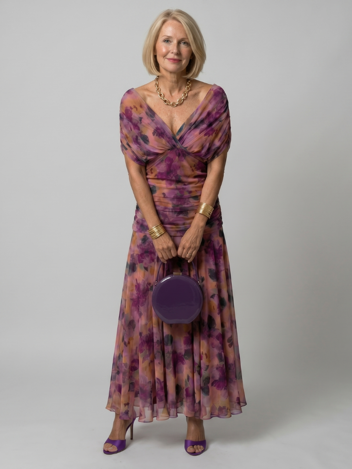 Calen | Off-Shoulder Midi Dress" can be rewritten as "Calen | Off-Shoulder Midi Style Dress.