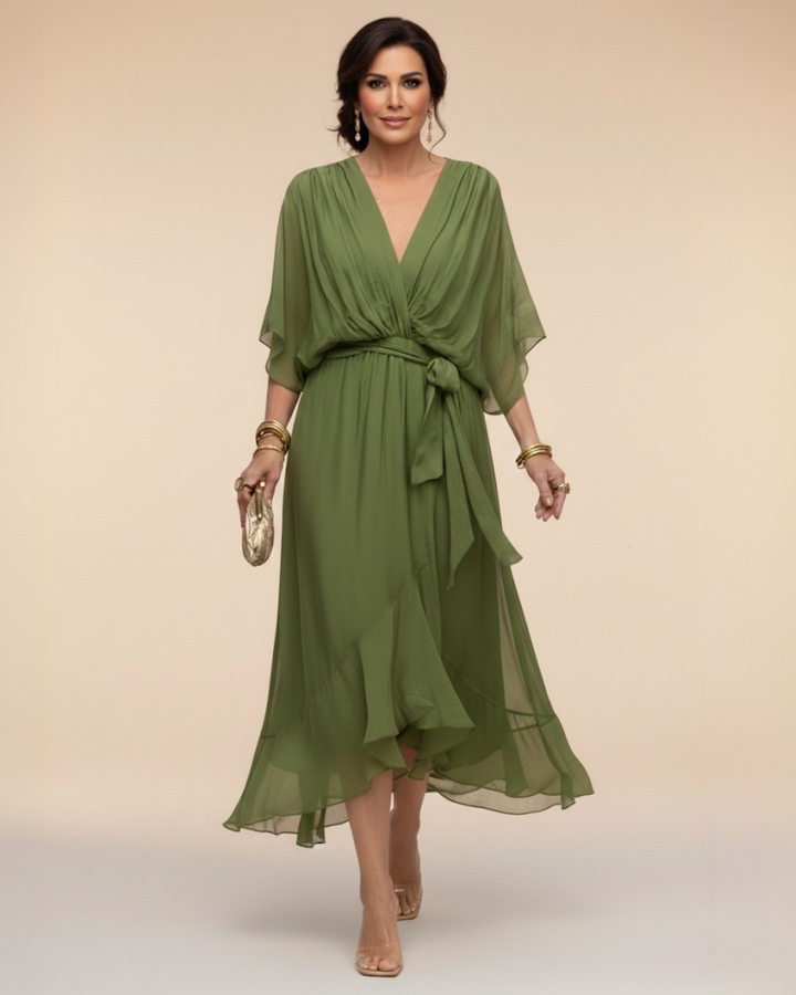 Juliette | V-Neck Chiffon Dress