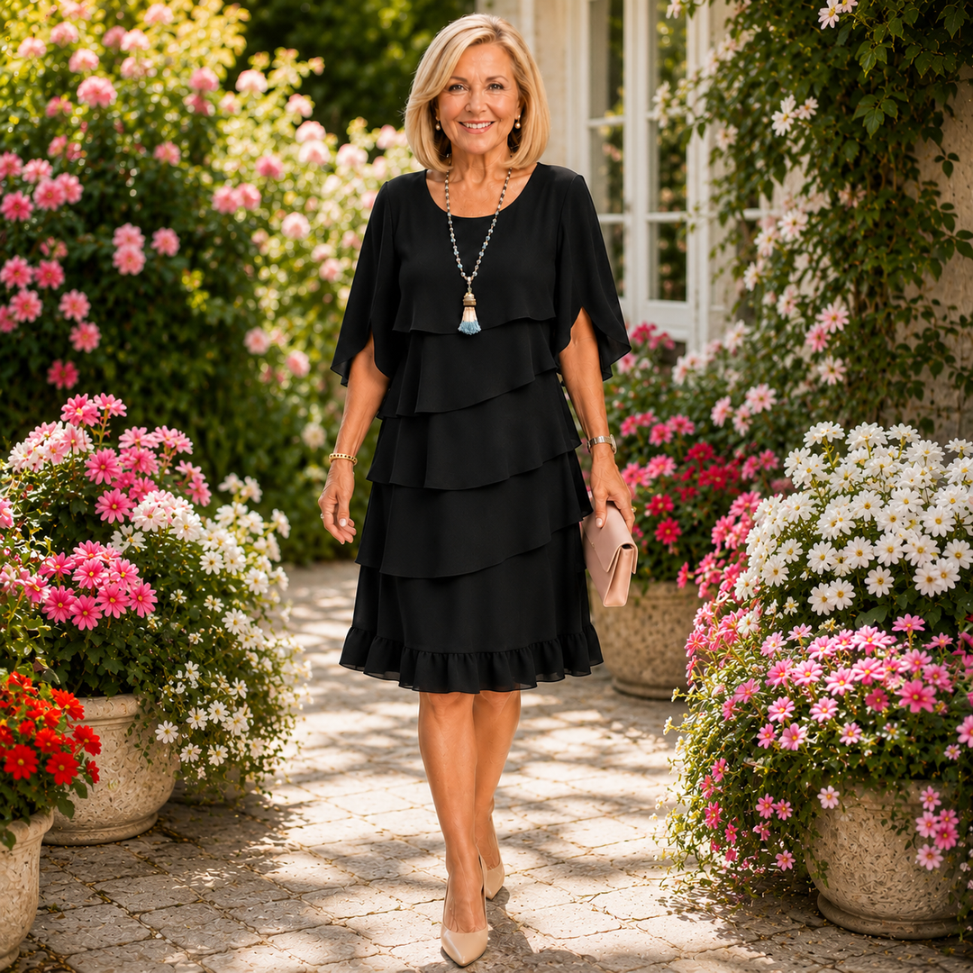 Camille | Elegant Comfort Ruffle Dress 🌿
