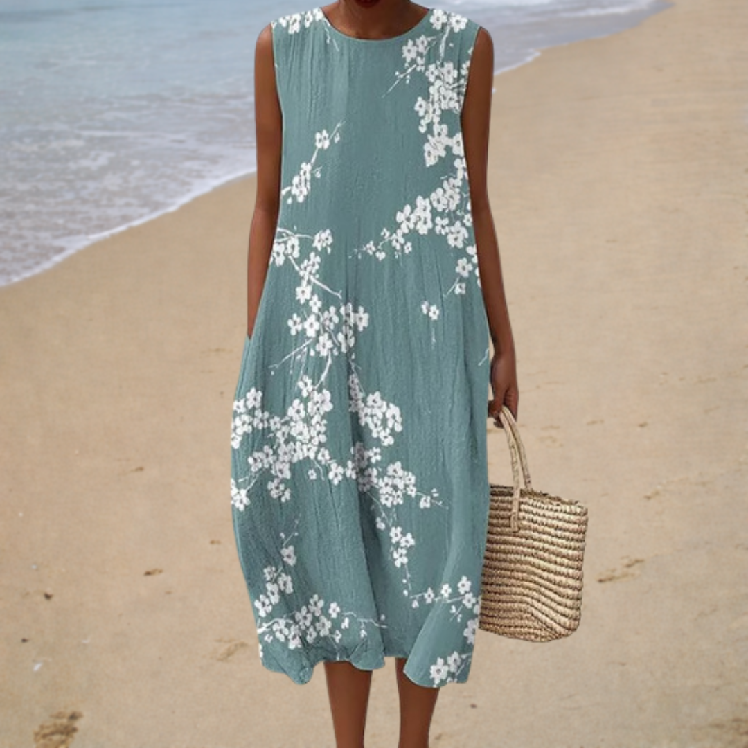 Geneviève | Midi Dress with Floral Print