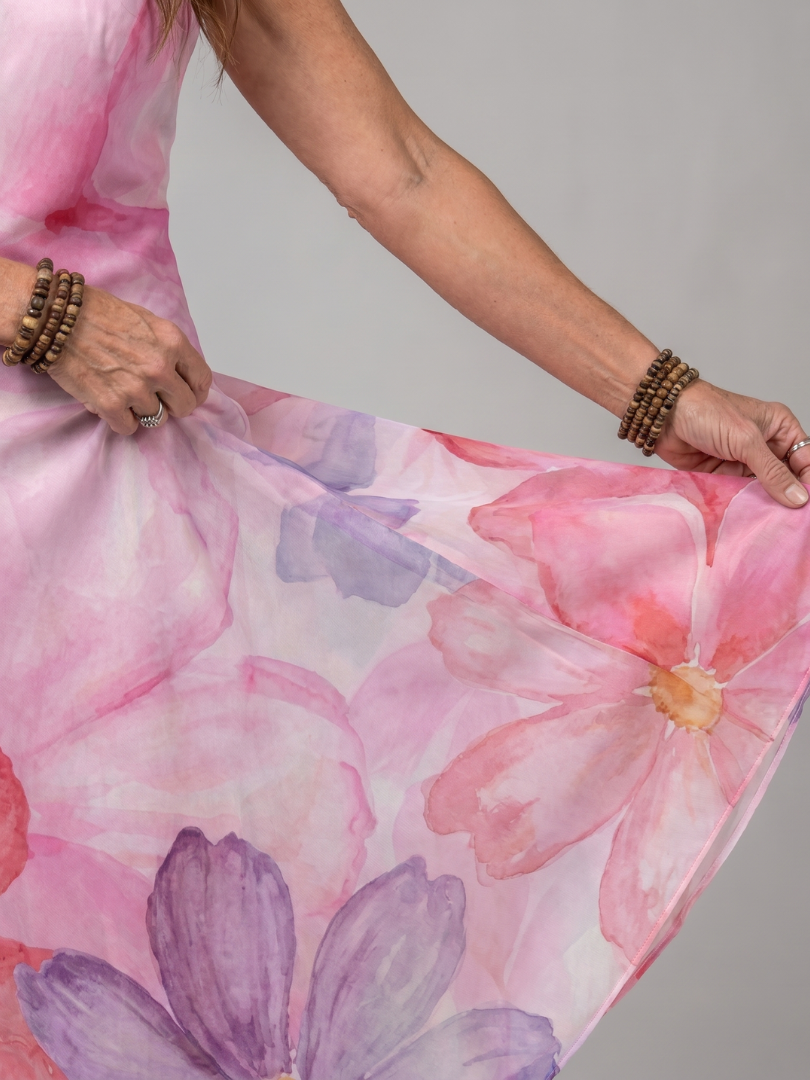 Isabelle™ | Watercolor Floral Maxi Dress