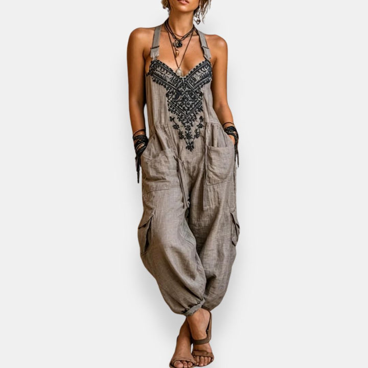 María Isabel | Bohemian Embroidered Jumpsuit
