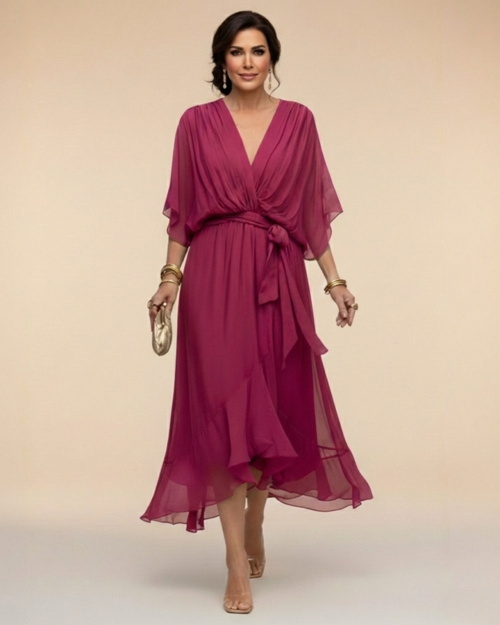 Juliette | V-Neck Chiffon Dress