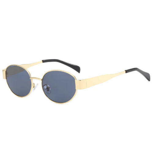 Luxury Oval Metal Frame Sunglasses