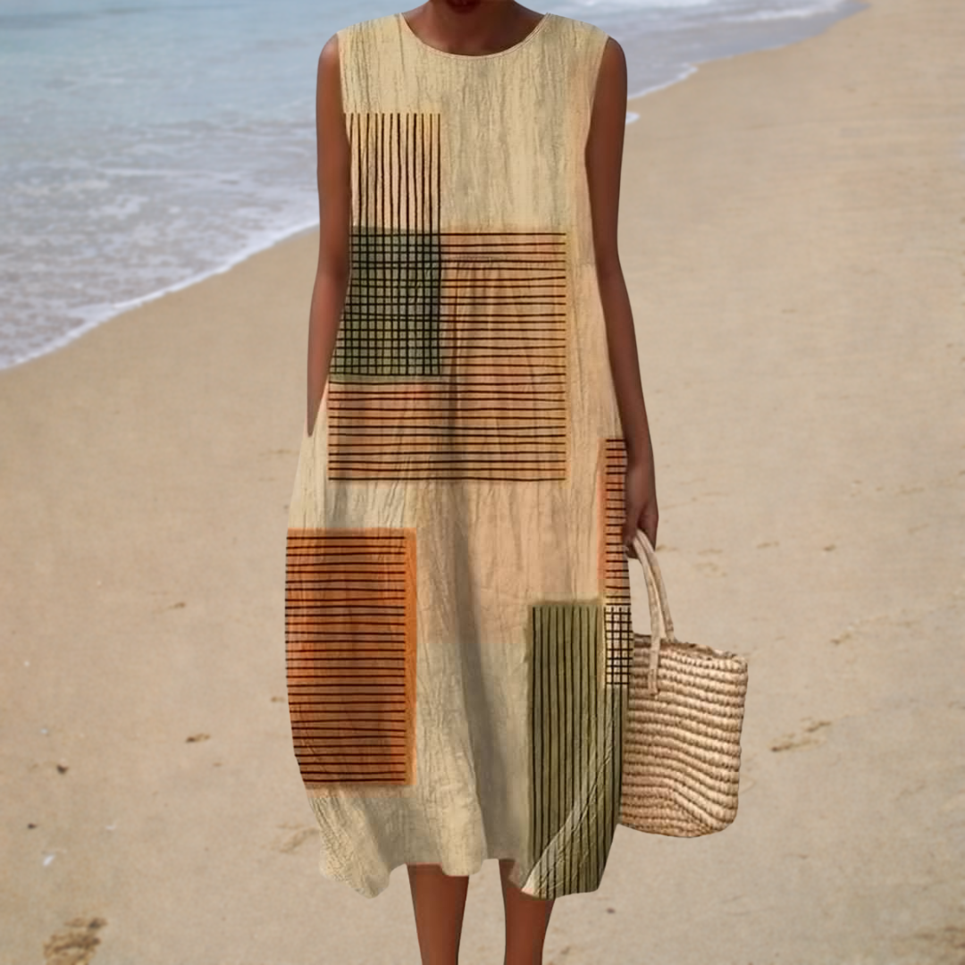 Aurélie | Midi Dress with Graphic Design