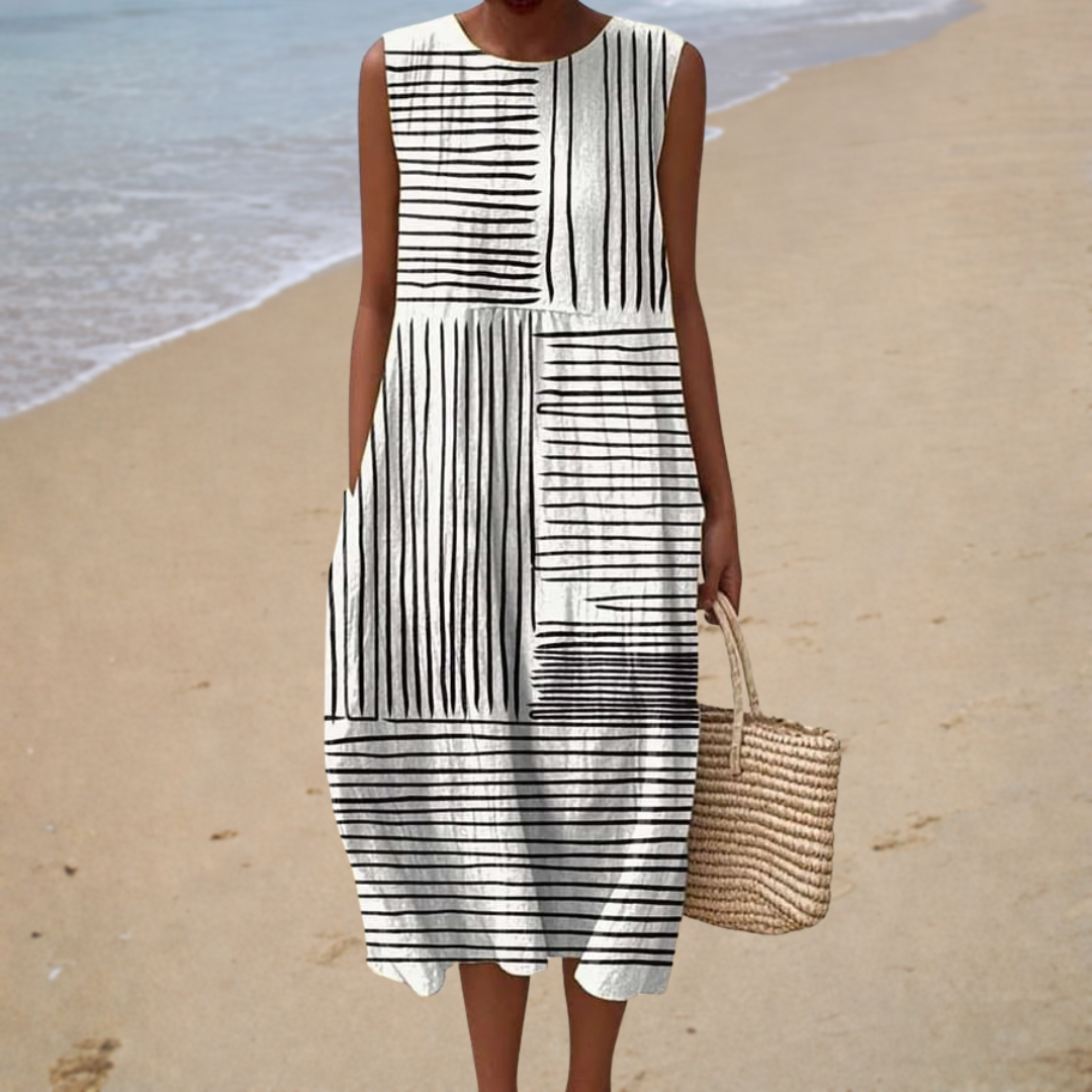 Mathilde | Midi Dress with Graphic Design