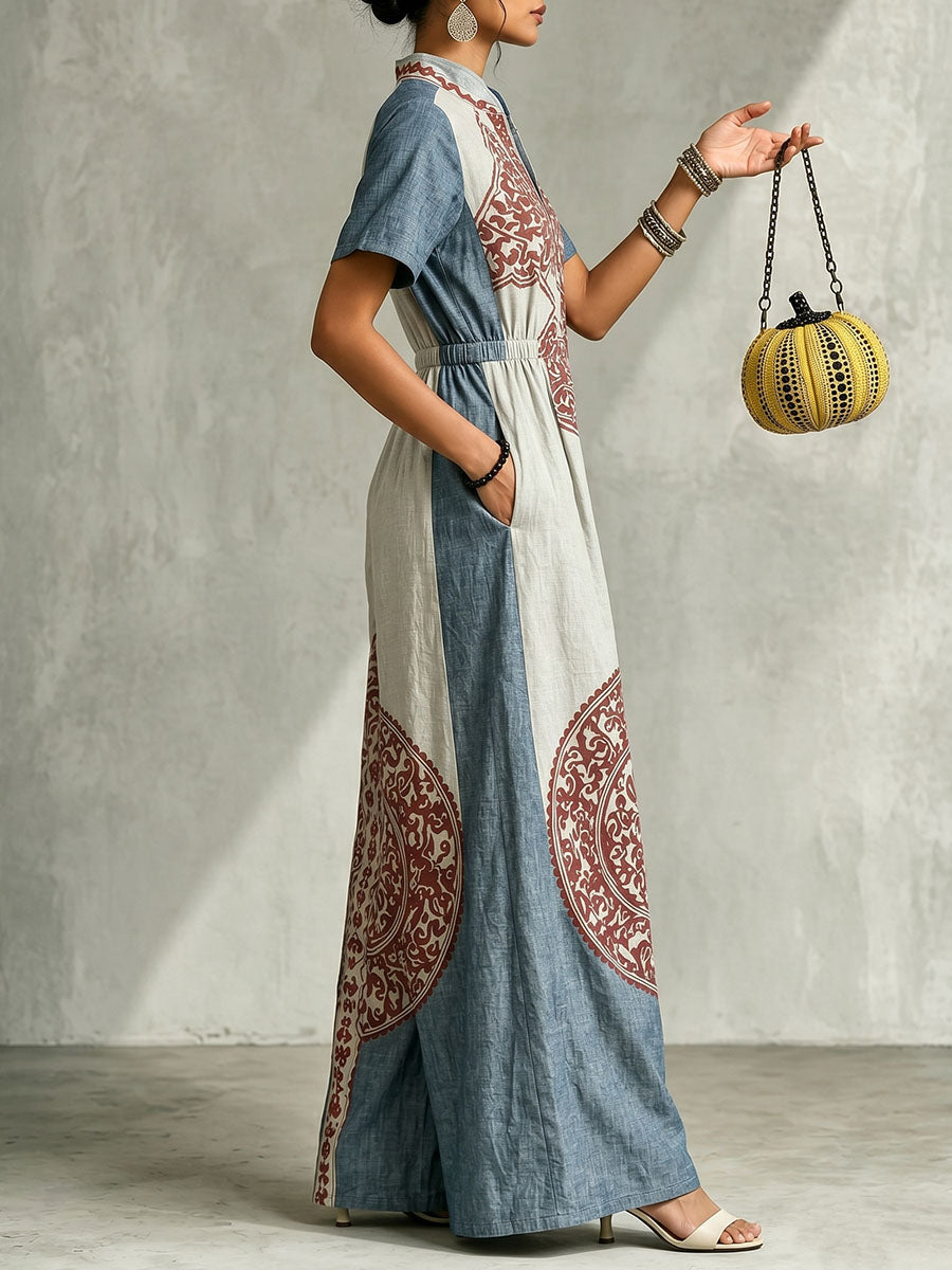 Sandra | Teal Jumpsuit