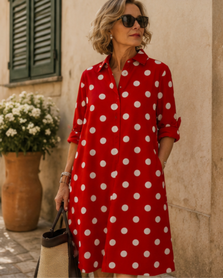 Alessia | Sunset Dot Dress