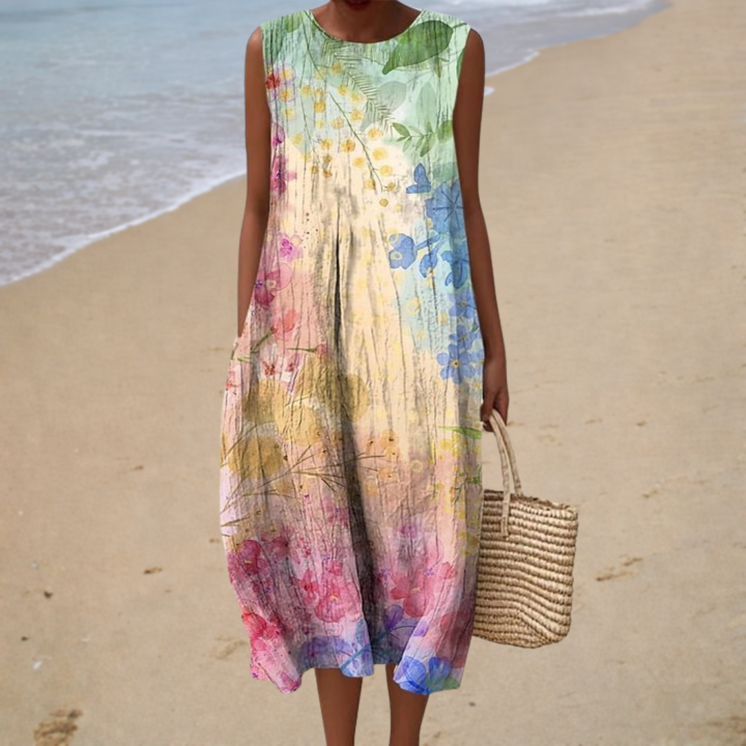 Silvia | Elegant Midi Dress with Minimalist Design