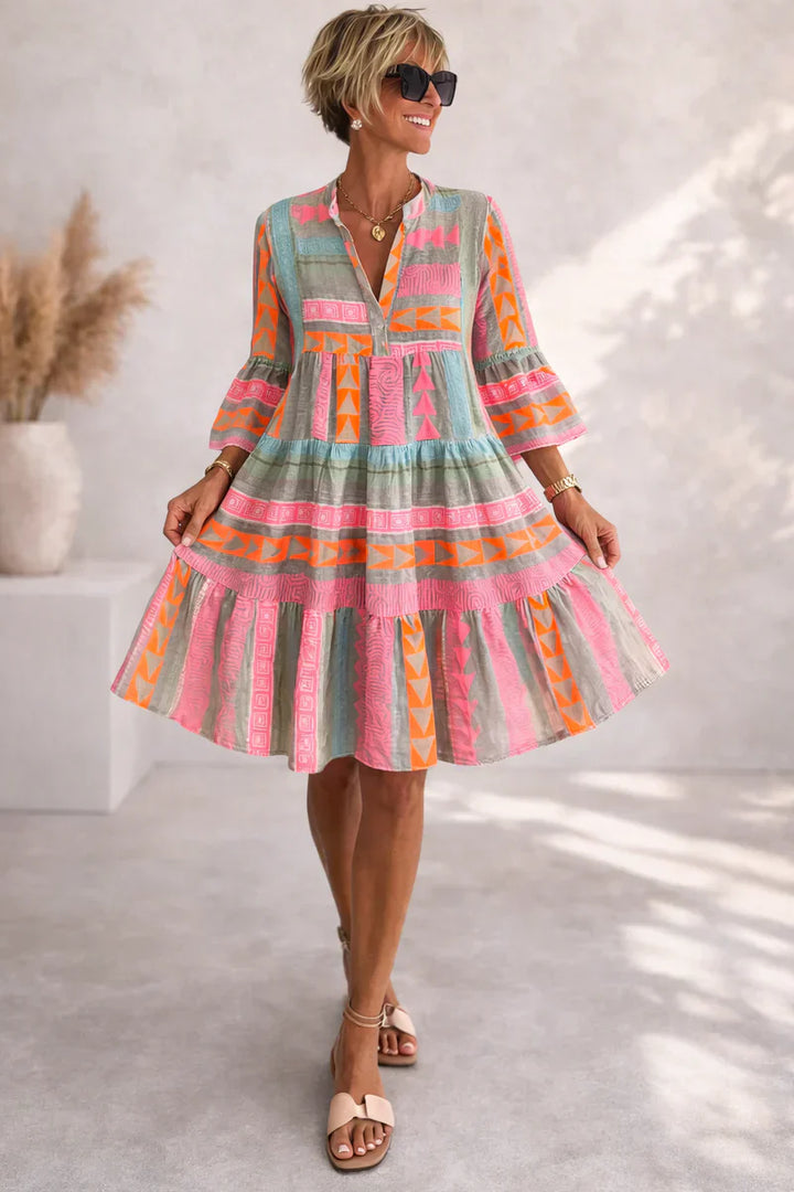 NOVA | Breezy Midi Dress in Vibrant Colors for Weekend Relaxation