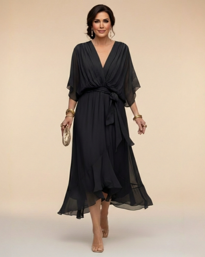 Juliette | V-Neck Chiffon Dress