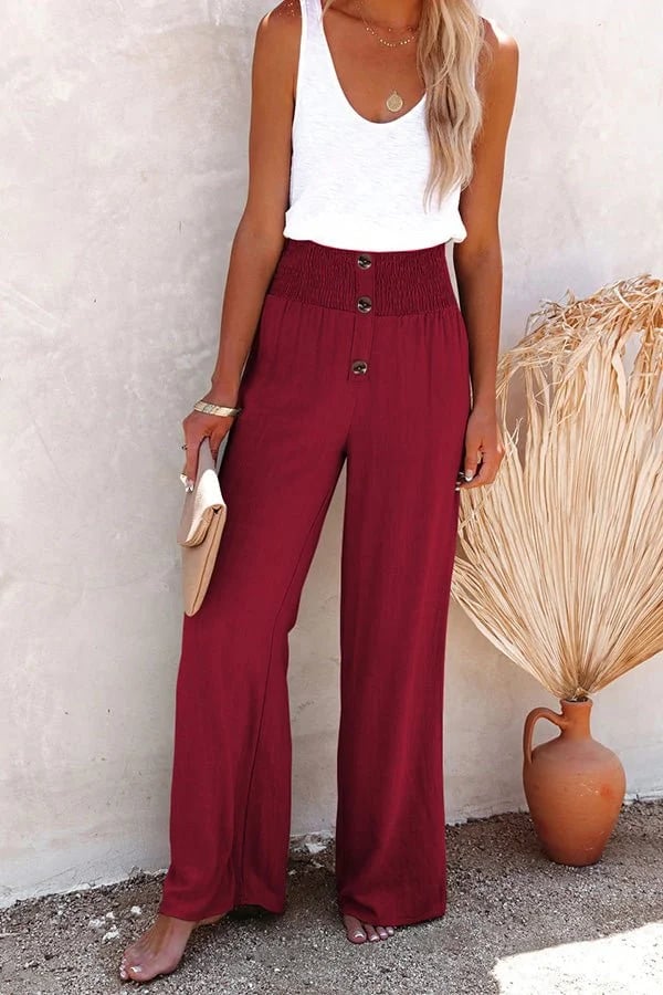 Riana - Relaxed Fit High-Waisted Trousers