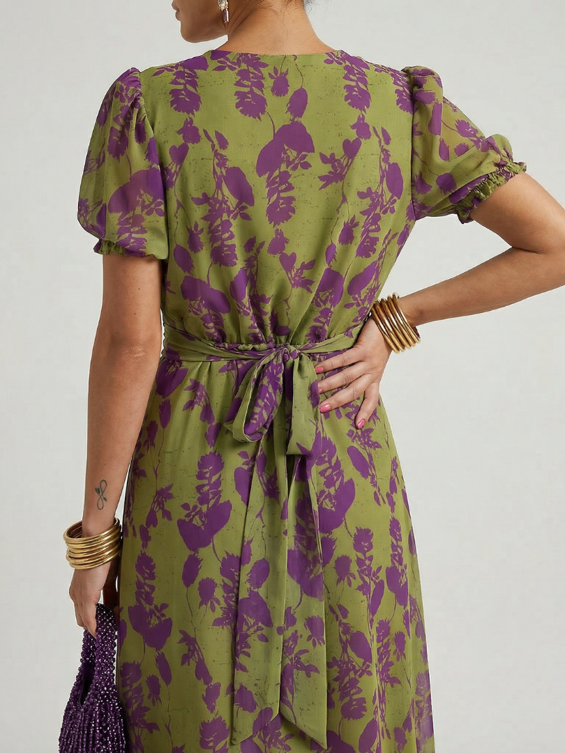 Virel | Midi Dress with a Relaxed Floral Print