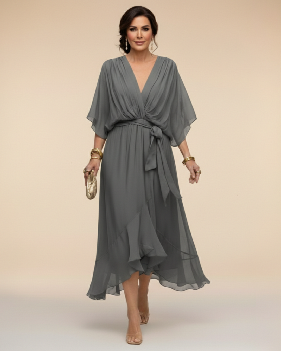 Juliette | V-Neck Chiffon Dress