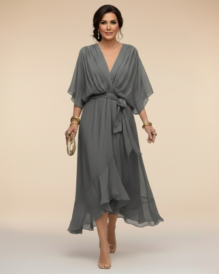 Juliette | V-Neck Chiffon Dress
