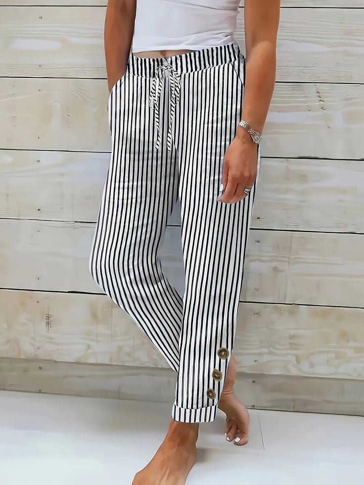 Raquelle - Striped Casual Trousers