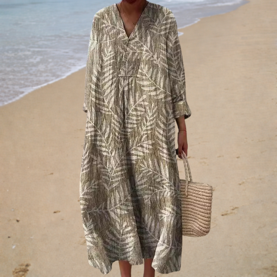 Léonie | Graceful Long Nature-Inspired Dress