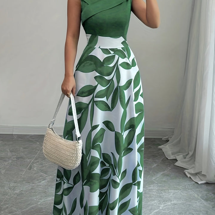 Celeste™ | Botanical A-Line Maxi Dress