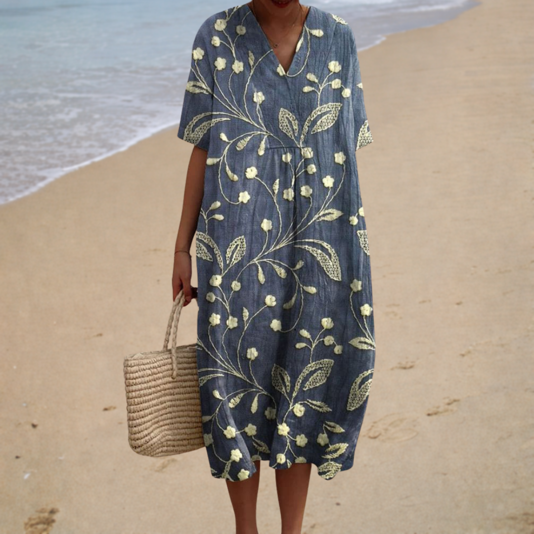 Élora | Boho Chic Midi Dress