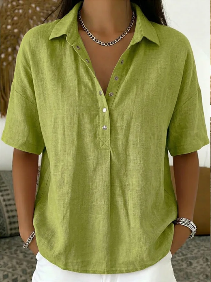 Harper | Blouse with Collar and Button