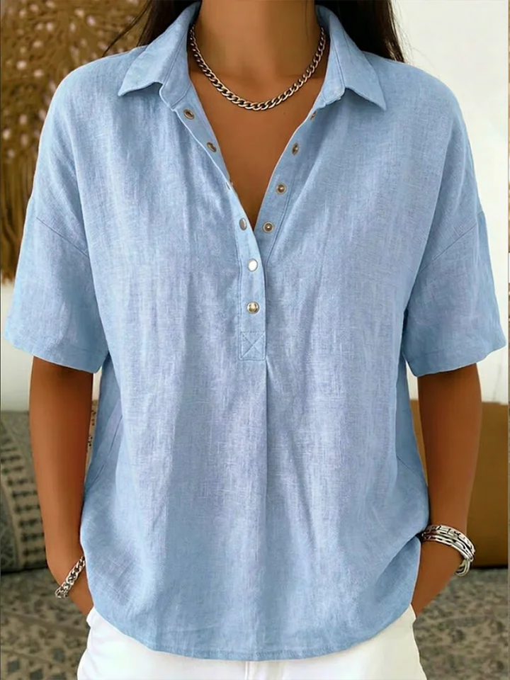 Harper | Blouse with Collar and Button