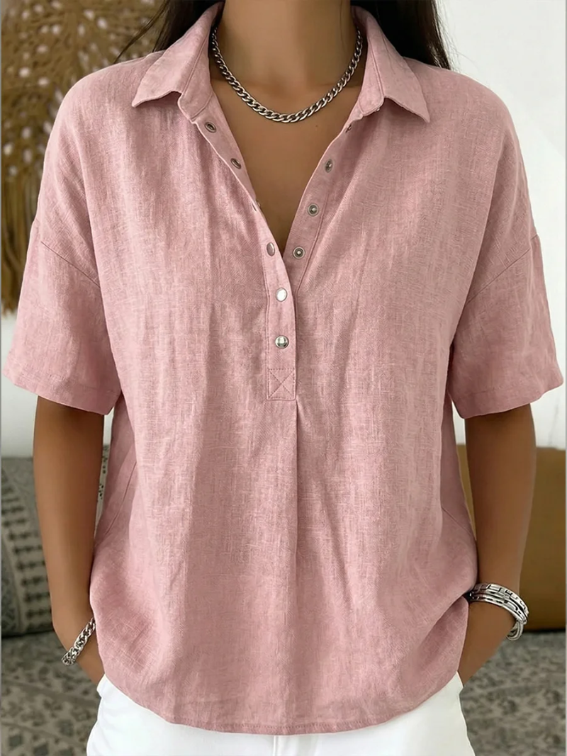 Harper | Blouse with Collar and Button