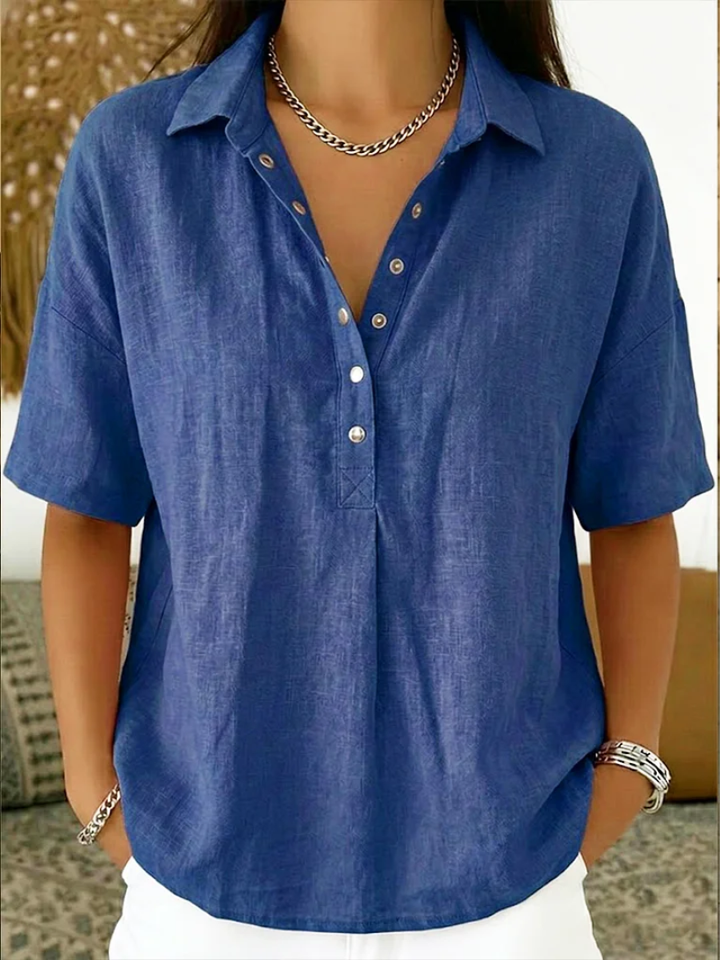 Harper | Blouse with Collar and Button