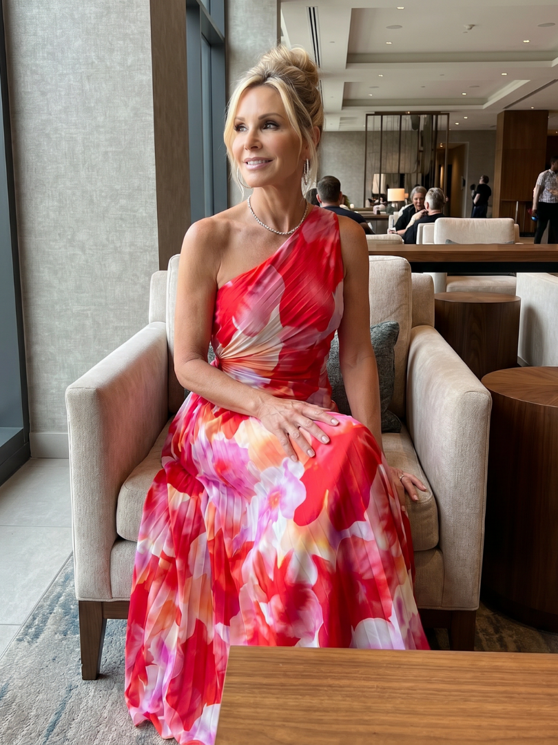 Taya | Asymmetrical Pleated Midi Dress