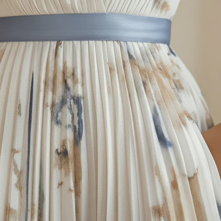 Celeste™ | Floral Pleated Maxi Dress