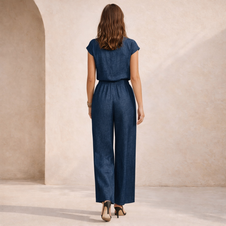 Avery™ | Wide-Leg Button Front Jumpsuit