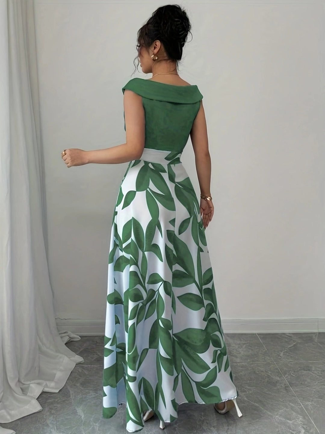 Celeste™ | Botanical A-Line Maxi Dress