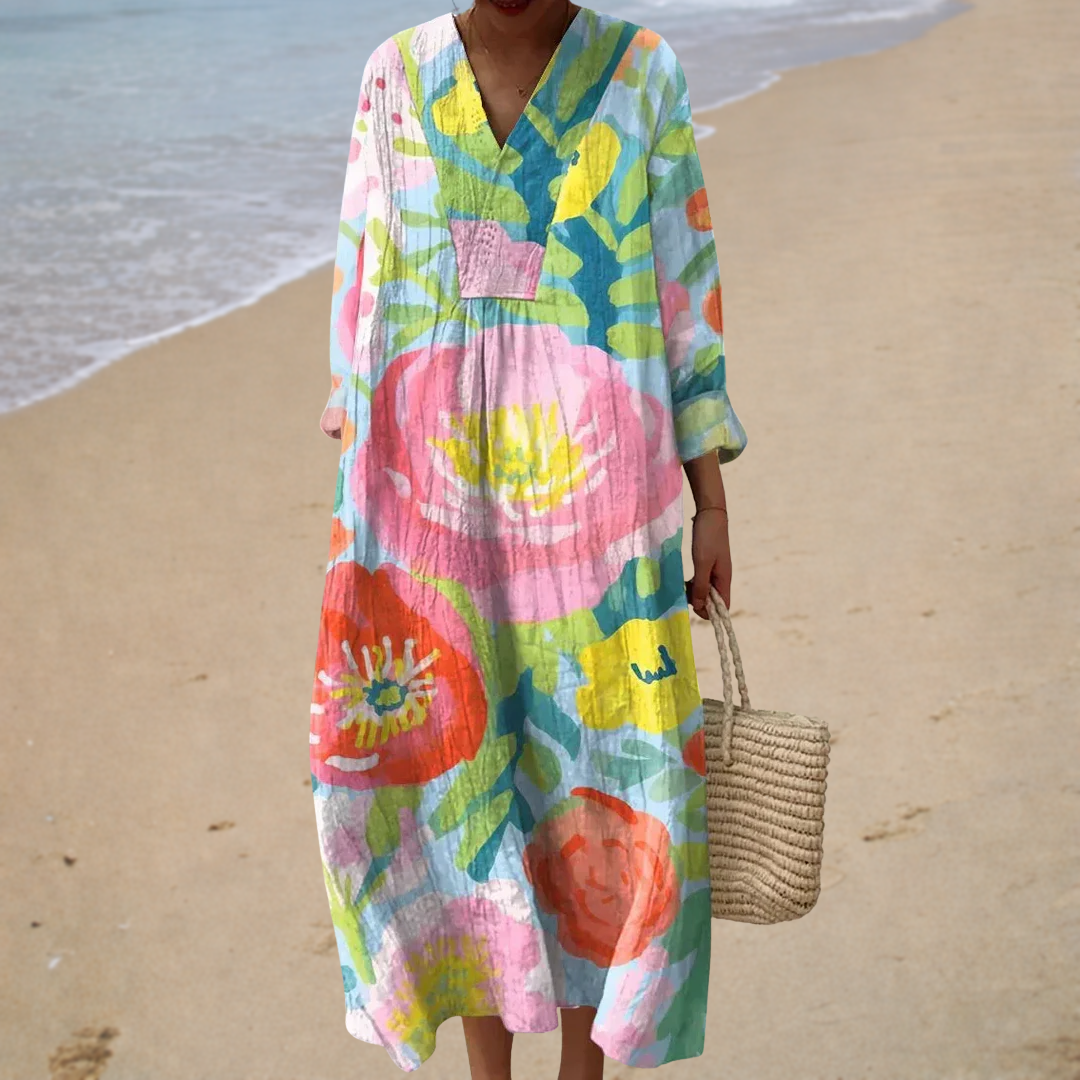 Katia | Bohemian Floral Maxi Dress