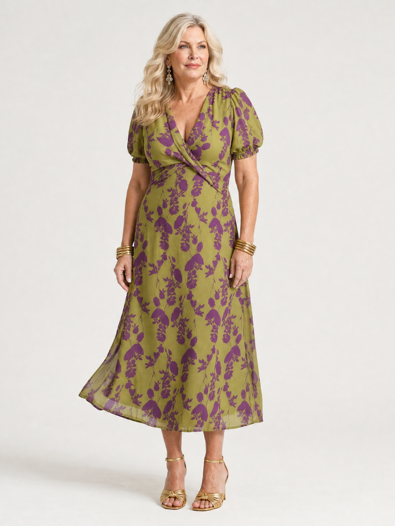 Virel | Midi Dress with a Relaxed Floral Print