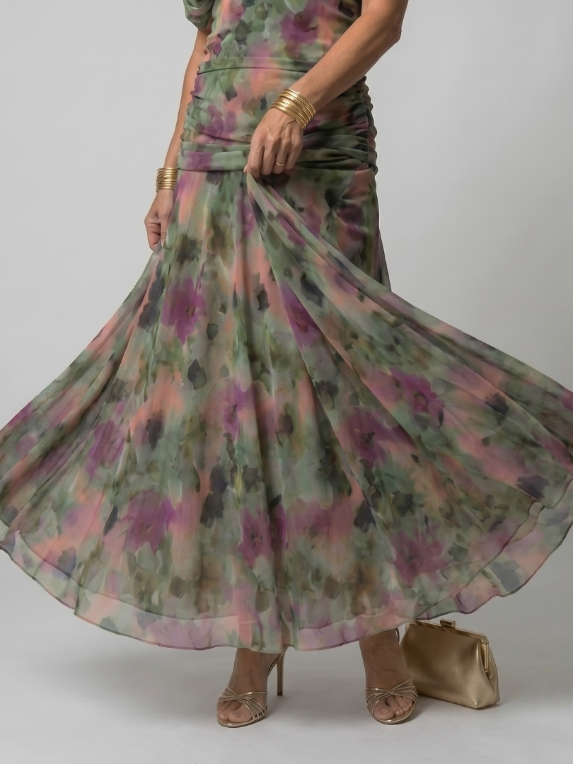 Calen | Off-Shoulder Midi Dress" can be rewritten as "Calen | Off-Shoulder Midi Style Dress.