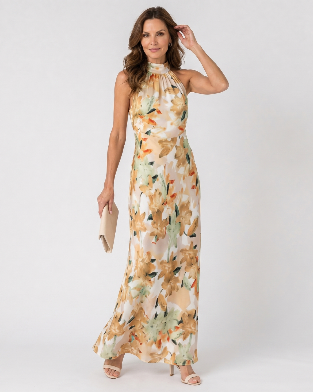 Vivienne™ | Floral Halter Maxi Dress