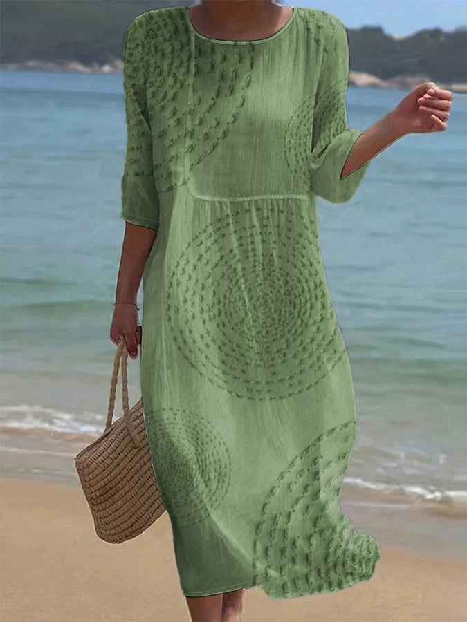 Améliane™ — Graceful Midi Dress Featuring Exquisite Details